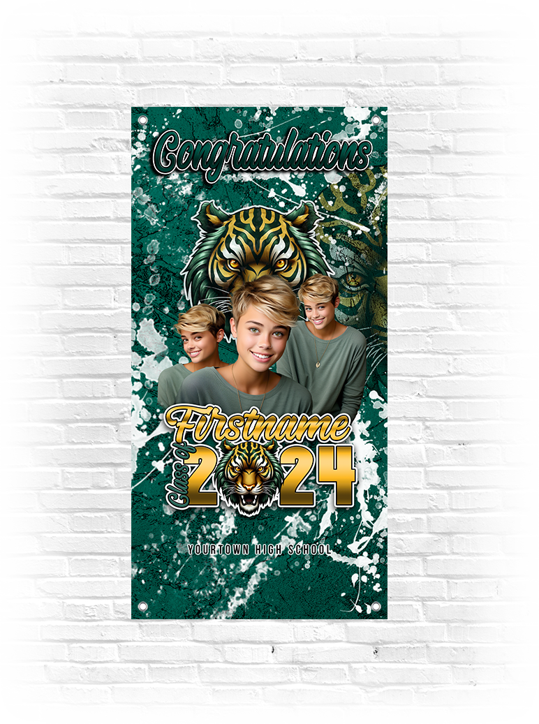 Grad Paint Splash Banner Vertical