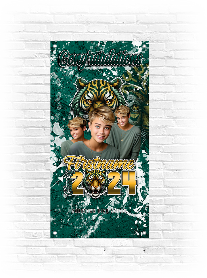 Grad Paint Splash Banner Vertical