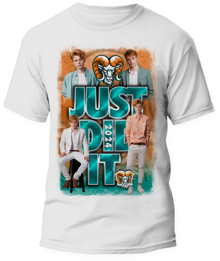 Just Did It Center Print T-Shirt