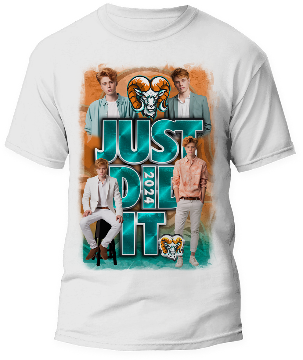 Just Did It Center Print T-Shirt